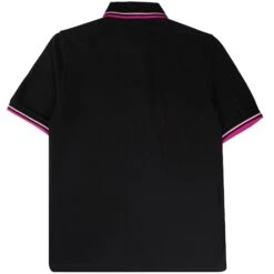 Fred Perry Reissues M12 Twin Tipped Polo Shirt - Black/Indi -Emporio Clothing Shop fred perry reissues m12 twin tipped polo shirt black indi p58893 861504 image