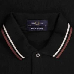 Fred Perry Reissues M12 Twin Tipped Polo Shirt - Black & Oatmeal 7 Fred Perry Reissues M12 Twin Tipped Polo Shirt - Black & Oatmeal -Emporio Clothing Shop fred perry reissues m12 twin tipped polo shirt black oatmeal p59469 877372 image