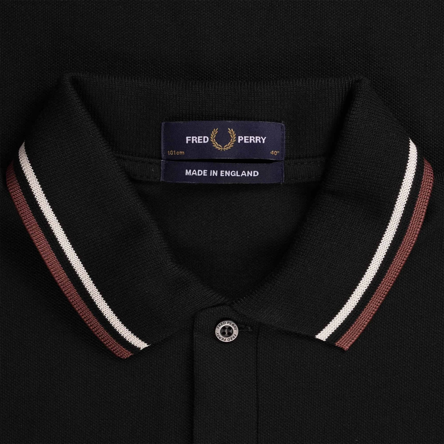 Fred Perry Reissues M12 Twin Tipped Polo Shirt - Black & Oatmeal 4 Fred Perry Reissues M12 Twin Tipped Polo Shirt - Black & Oatmeal - Image 2