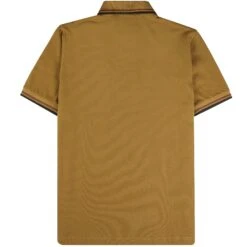 Fred Perry Reissues M12 Twin Tipped Polo Shirt - Dark Caramel -Emporio Clothing Shop fred perry reissues m12 twin tipped polo shirt dark caramel p59468 877494 image