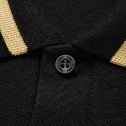 Fred Perry Reissues M2 Single Tipped Polo - Black/Champagne -Emporio Clothing Shop fred perry reissues m2 single tipped polo black champagne p34056 224698 image