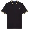 Fred Perry Reissues M2 Single Tipped Polo - Black/Champagne -Emporio Clothing Shop fred perry reissues m2 single tipped polo black champagne p34056 830281 image