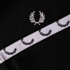 Fred Perry Taped Track Jacket - Black -Emporio Clothing Shop fred perry taped track jacket black p55217 774823 image