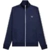 Fred Perry Taped Track Jacket - Carbon Blue -Emporio Clothing Shop fred perry taped track jacket carbon blue p55218 835864 image