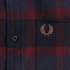 Fred Perry Tartan Shirt - Oxblood 8 Fred Perry Tartan Shirt - Oxblood -Emporio Clothing Shop fred perry tartan shirt oxblood p59489 876845 image