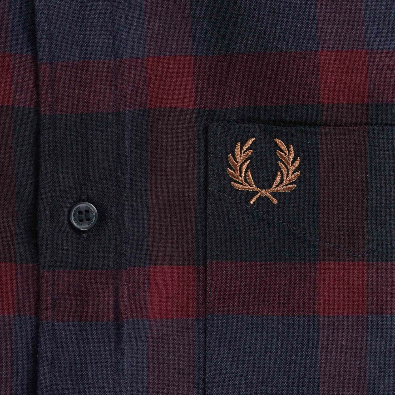 Fred Perry Tartan Shirt - Oxblood 5 Fred Perry Tartan Shirt - Oxblood - Image 3