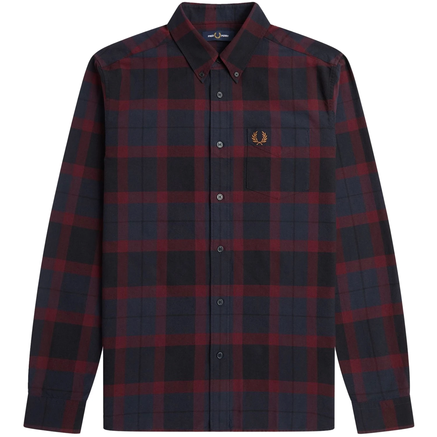 Fred Perry Tartan Shirt - Oxblood 3 Fred Perry Tartan Shirt - Oxblood