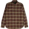 Fred Perry Tartan Shirt - Shaded Stone -Emporio Clothing Shop fred perry tartan shirt shaded stone p55435 780604 image