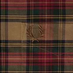 Fred Perry Tartan Shirt - Shaded Stone -Emporio Clothing Shop fred perry tartan shirt shaded stone p55435 780614 image
