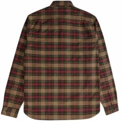 Fred Perry Tartan Shirt - Shaded Stone -Emporio Clothing Shop fred perry tartan shirt shaded stone p55435 780619 image