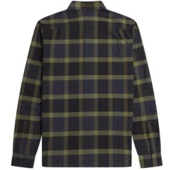 Fred Perry Tartan Shirt - Uniform Green -Emporio Clothing Shop fred perry tartan shirt uniform green p60587 892912 image
