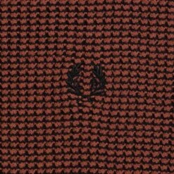 Fred Perry Textured Knitted T-Shirt - Whiskey Brown -Emporio Clothing Shop fred perry textured knitted t shirt whiskey brown p60971 900059 image
