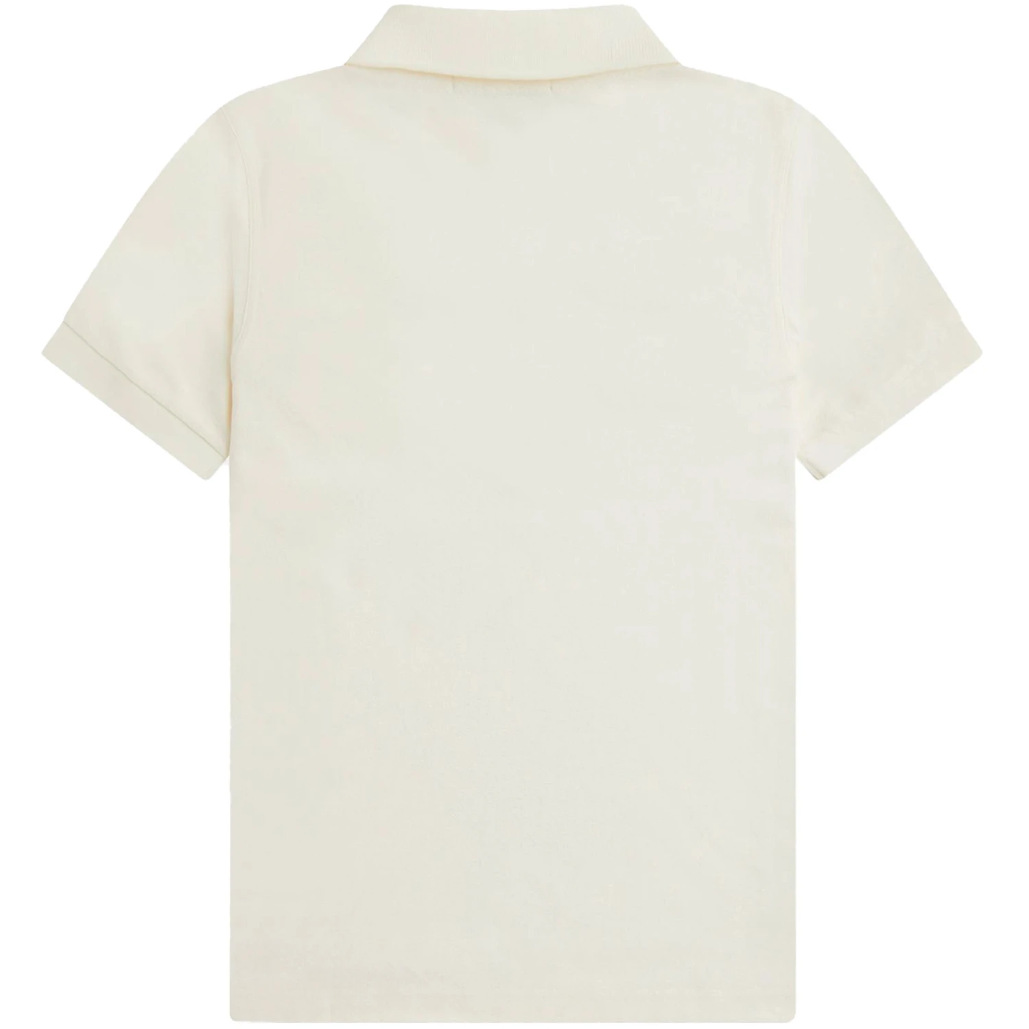Fred Perry Textured Zip Neck Polo Shirt - Ecru 6 Fred Perry Textured Zip Neck Polo Shirt - Ecru - Image 4