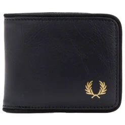 Fred Perry Tonal Billfold Wallet - Black