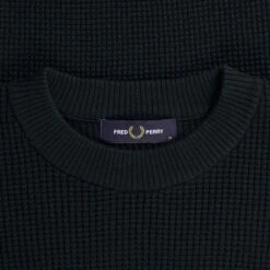 Fred Perry Waffle Jumper - Navy -Emporio Clothing Shop fred perry waffle jumper navy p59570 878728 image