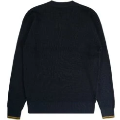 Fred Perry Waffle Jumper - Navy -Emporio Clothing Shop fred perry waffle jumper navy p59570 878738 image