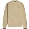 Fred Perry Waffle Jumper - Oatmeal -Emporio Clothing Shop fred perry waffle jumper oatmeal p59571 878703 image