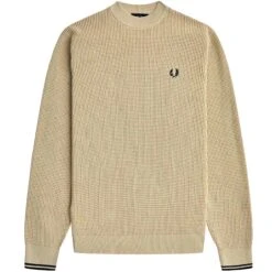 Fred Perry Waffle Jumper - Oatmeal