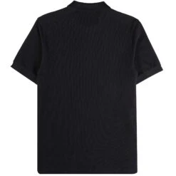 Fred Perry Waffle Texture Polo Shirt - Black 9 Fred Perry Waffle Texture Polo Shirt - Black -Emporio Clothing Shop fred perry waffle texture polo shirt black p59653 879432 image