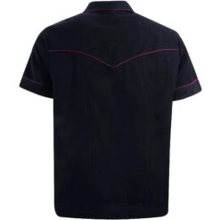 Short Sleeve Overshirt - Black -Emporio Clothing Shop fred perry x nicholas daley short sleeve overshirt black p54363 746748 image