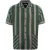 Vertical Stripe Shirt - Kelp Green -Emporio Clothing Shop fred perry x nicholas daley vertical stripe shirt kelp green p54362 746706 image
