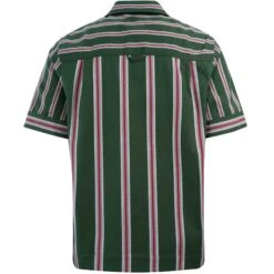 Vertical Stripe Shirt - Kelp Green -Emporio Clothing Shop fred perry x nicholas daley vertical stripe shirt kelp green p54362 746726 image