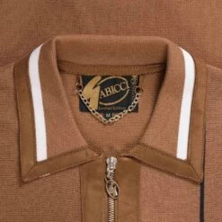 Gabicci Vintage 1973 50th Anniversary Robyn Zip Up Polo Shirt - Honeycomb -Emporio Clothing Shop gabicci vintage 1973 50th anniversary robyn zip up polo shirt honeycomb p58724 856941 image