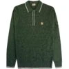 Gabicci Vintage 1973 Carlson Tonal Knit Polo Shirt - Forest