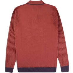 Gabicci Vintage 1973 Jura Long Sleeve Polo Shirt - Rust -Emporio Clothing Shop gabicci vintage 1973 jura long sleeve polo shirt rust p60762 902021 image