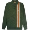 Gabicci Vintage 1973 Soda Long Sleeved Polo Shirt - Forest