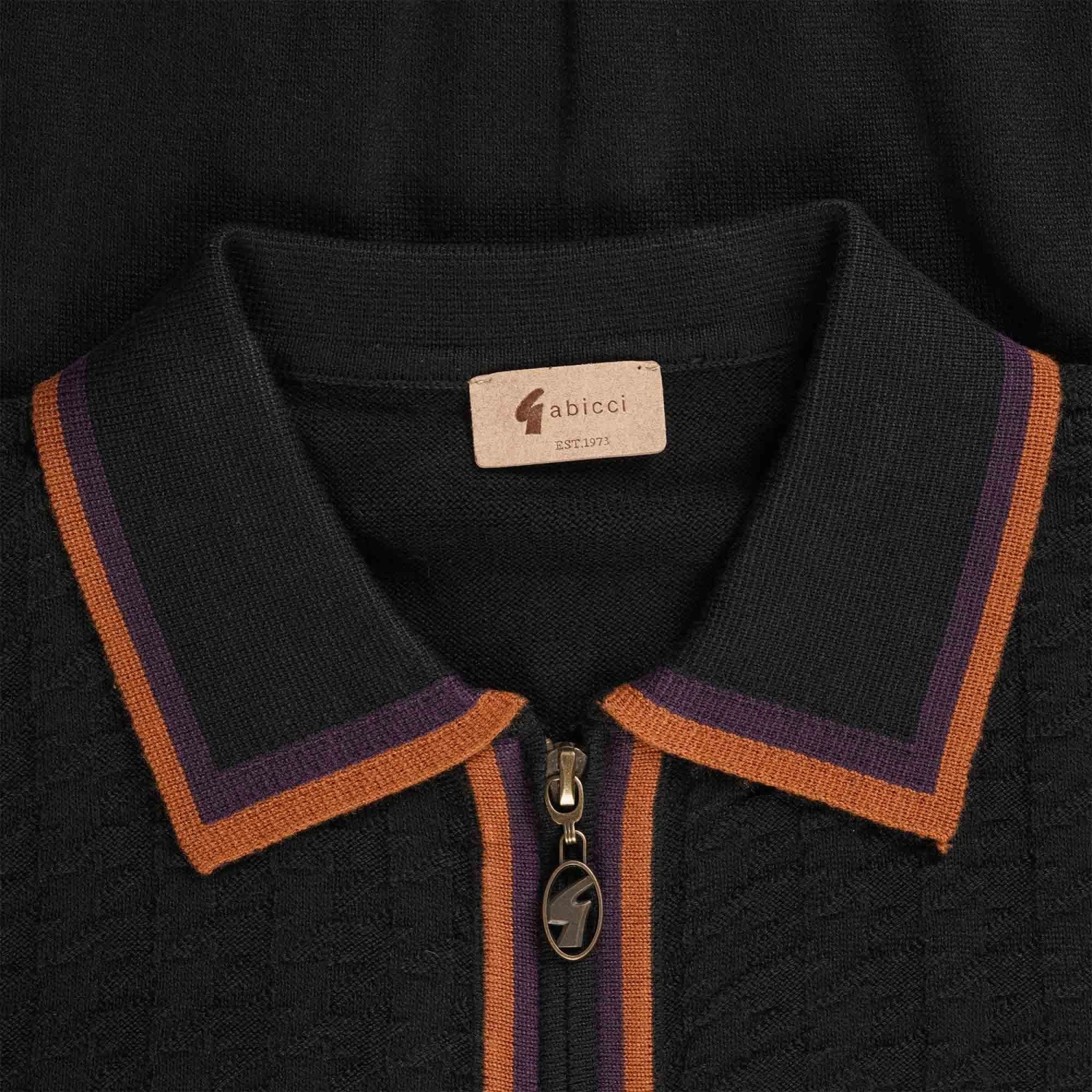 Gabicci Vintage 1973 Templo Polo Shirt - Black 4 Gabicci Vintage 1973 Templo Polo Shirt - Black - Image 2