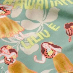 Go Barefoot Convertible-Collar Printed Cotton Shirt - Hula Royal -Emporio Clothing Shop go barefoot convertible collar printed cotton shirt hula royal p60511 886751 image