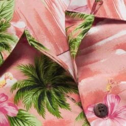 Go Barefoot Convertible-Collar Printed Cotton Shirt - Waikiki -Emporio Clothing Shop go barefoot convertible collar printed cotton shirt waikiki p60516 886666 image