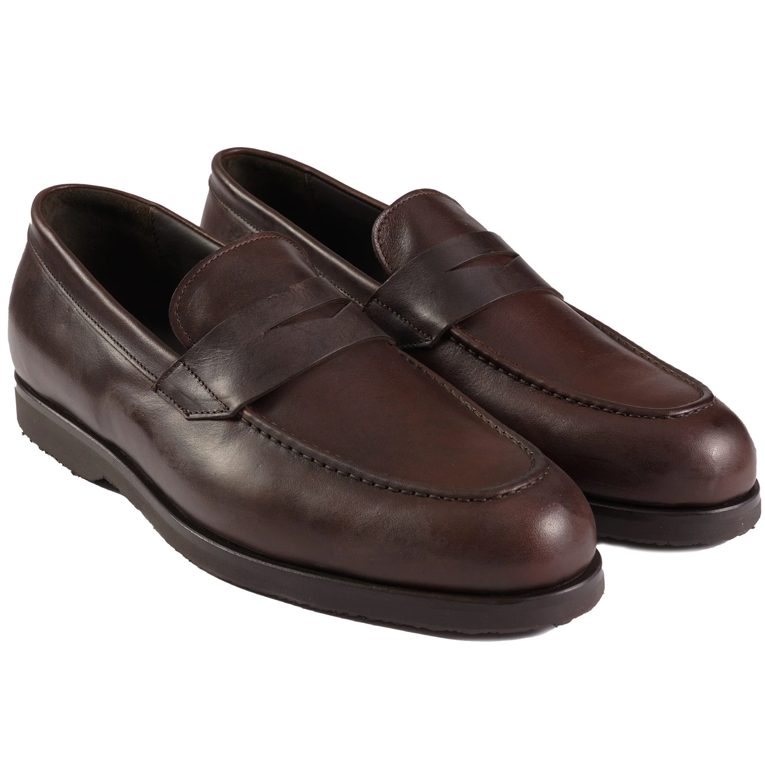 Harrys London Beck G Pull Up Calf Loafers - Ebony 4 Harrys London Beck G Pull Up Calf Loafers - Ebony - Image 2