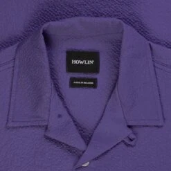 Howlin' Cocktail Shirt - Purple Seersucker -Emporio Clothing Shop howlin cocktail shirt purple seersucker p59001 865127 image