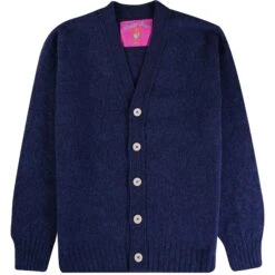 Howlin' Shaggy Bear Cardigan - Magic Blue