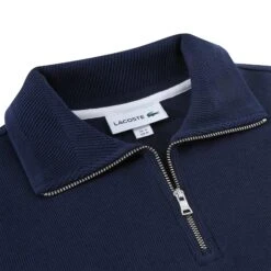 Lacoste 1/2 Zip Sweatshirt - Blue Marine -Emporio Clothing Shop lacoste 1 2 zip sweatshirt blue marine p54095 747326 image