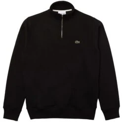Lacoste 1/4 Zip Sweatshirt - Black