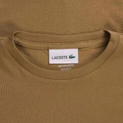 Lacoste Crew Neck Pima Cotton Jersey T-Shirt - Marron -Emporio Clothing Shop lacoste crew neck pima cotton jersey t shirt marron p60284 885581 image