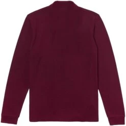 Lacoste L.12.12 Long Sleeve Heathered Cotton Polo Shirt - Bordeaux -Emporio Clothing Shop lacoste l 12 12 long sleeve heathered cotton polo shirt bordeaux p60484 885568 image