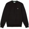 Lacoste Organic Brushed Cotton Sweatshirt - Black -Emporio Clothing Shop lacoste organic brushed cotton sweatshirt black p59268 873428 image