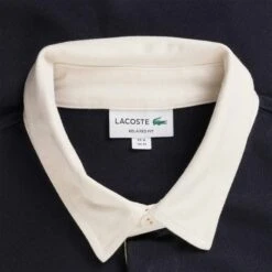 Lacoste Rugby-Style Colour Block Polo Shirt - Navy -Emporio Clothing Shop lacoste rugby style colour block polo shirt navy p59793 884232 image