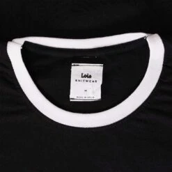 Lois Jeans Ringer Logo T-Shirt - Black/White -Emporio Clothing Shop lois jeans ringer logo t shirt black white p57100 823161 image