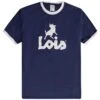 Lois Jeans Ringer Logo T-Shirt - Navy -Emporio Clothing Shop lois jeans ringer logo t shirt navy p57101 823136 image