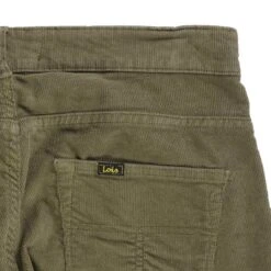 Lois Jeans Sierra Thin Corduroy Trousers - Military Olive -Emporio Clothing Shop lois jeans sierra thin corduroy trousers military olive p60740 899917 image