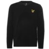 Lyle & Scott X Stuarts London Plain Lambswool V-Neck Jumper - Jet Black -Emporio Clothing Shop lyle scott x stuarts london plain lambswool v neck jumper jet black p51870 705071 image