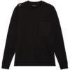 Ma Strum Long Sleeve Cargo Pocket Tee - Jet Black