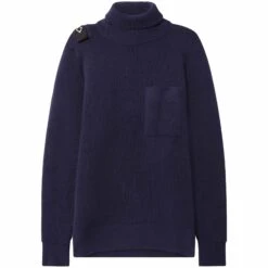 Ma Strum Milano Knit Roll Neck Jumper - True Navy
