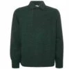 Maison Kitsune 1/4 Zip Top - Dark Green