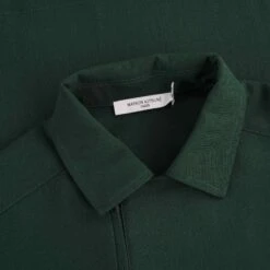 Maison Kitsune 1/4 Zip Top - Dark Green -Emporio Clothing Shop maison kitsune 1 4 zip top dark green p51646 703186 image